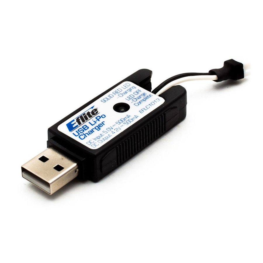 E-flite 1 Cell USB LiPo Charger, 500mAh High Current UMX (EFLC1013)