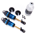 Shocks,GTR Long Blueanodized,PTFEcoated bodies w/TiN shafts (fully assembled, w/o springs) (2): 7461