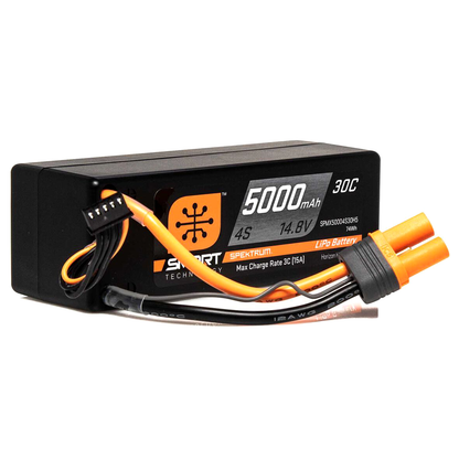 4 Cell 5000mAh 14.8V 30C LiPo, Hardcase:IC5