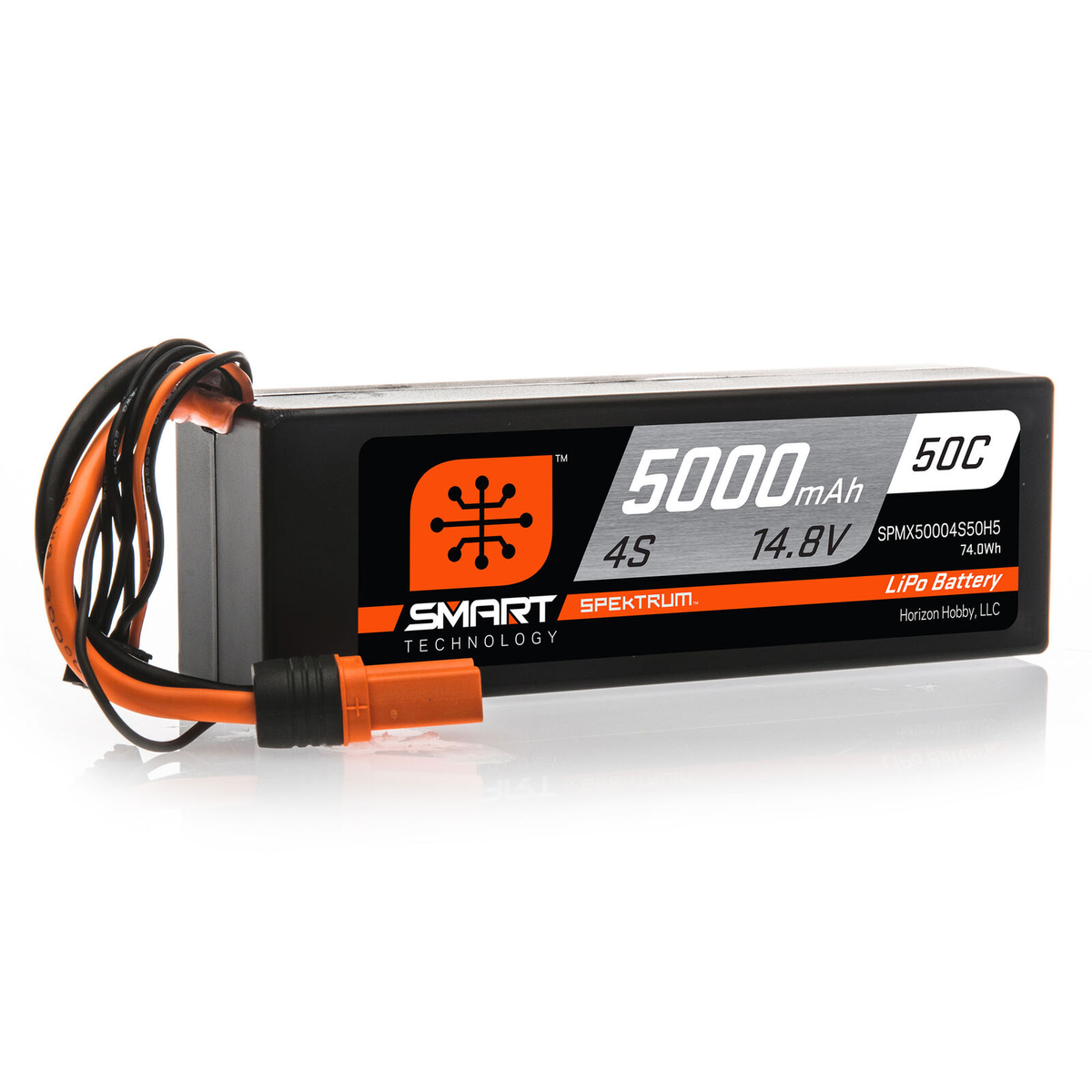 4 Cell 5000mAh 14.8V 50C  LiPo, Hardcase: IC5