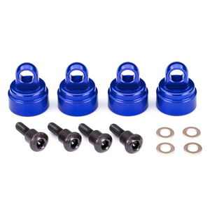Traxxas Shock Caps, Blue Aluminum(4)(Fits all Ultra Shocks) (3767A)