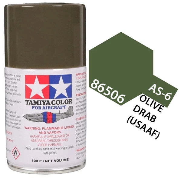 AS-6 Olive Drab Acrylic Paint, 100ml Spray Can