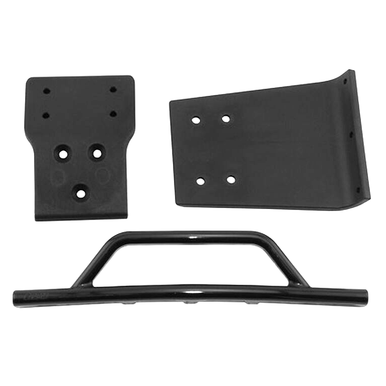 Front Bumper/Skid Plate, Black: Slash 4x4
