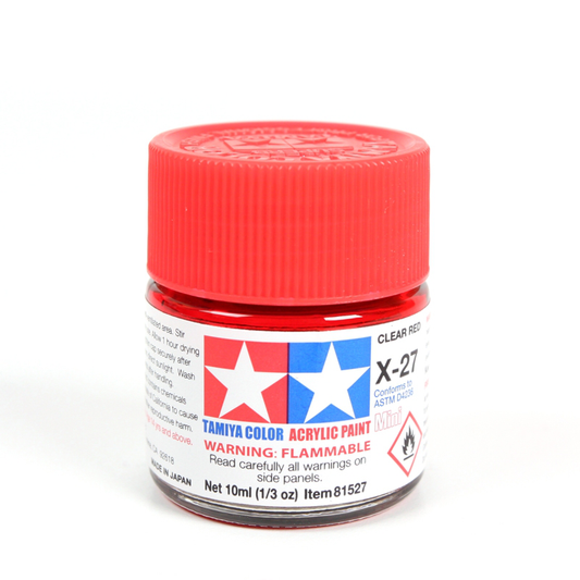 Acrylic Mini X27, Clear Red