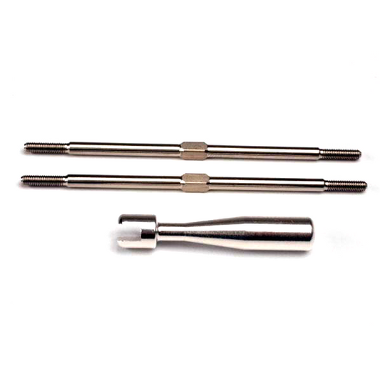 Turnbuckles, Titanium 94mm (front tie rods) (2): 2338X