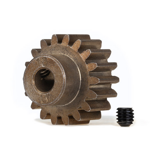 Gear, 18-T Pinion MOD1 5mm Shaft, for steel spur gears: 6491X