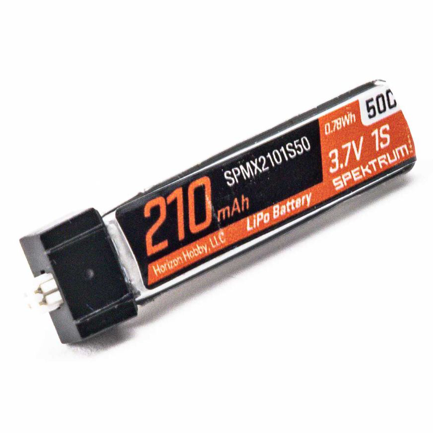1 Cell 210mAh 3.7V 50C LiPo; JST PH1.25mm Connector