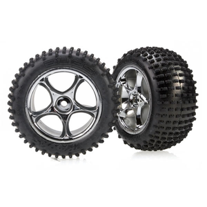 Tires & Wheels Assembled, 2.2 Alias Tires, Chrome, Bandit Rear (2): 2470R