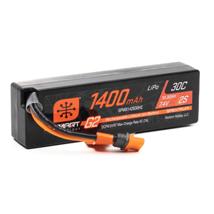 Spektrum 2 Cell 1400mAh 7.4V Smart G2 30C LiPo, IC2 Connector (SPMX142S30H2)