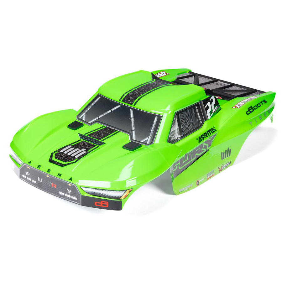 ARRMA Painted, Decaled & Trimmed Body Set – Green for Fury (ARA-1584)