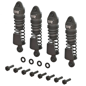 ARRMA Aluminum Shock Set, 58mm Length, 2000cSt Oil (Gun Metal) (4pcs) - GROM (ARA-1560)