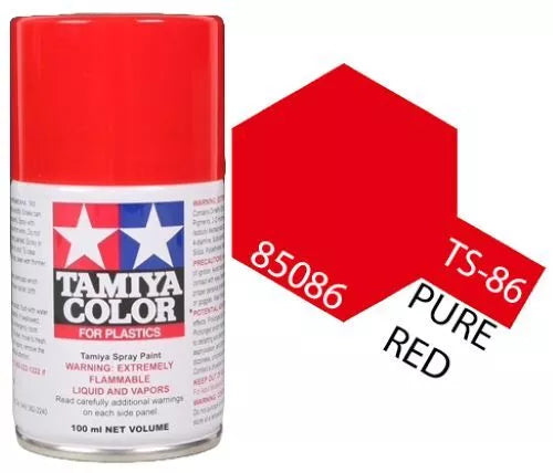 Tamiya TS-86 Brilliant Red Lacquer Spray Paint, 100ml product photo