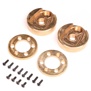 Axial Portal Cvr & Weights, Brass (122.4g,34.6g ea), AF16P: AXP8: AXI-2209 (AXI-2201)