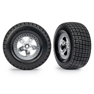 Traxxas Tires & Wheels SCT SS STN CHRM/ 2.0/HOOSR Front/Rear (10475)