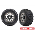 3.8" Chrome Wheels & Belted Sledgehammer Tires (2) :9573A