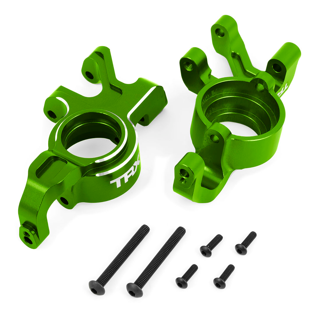 X-Series Green Aluminum Steering Blocks (L&R):7836-Green