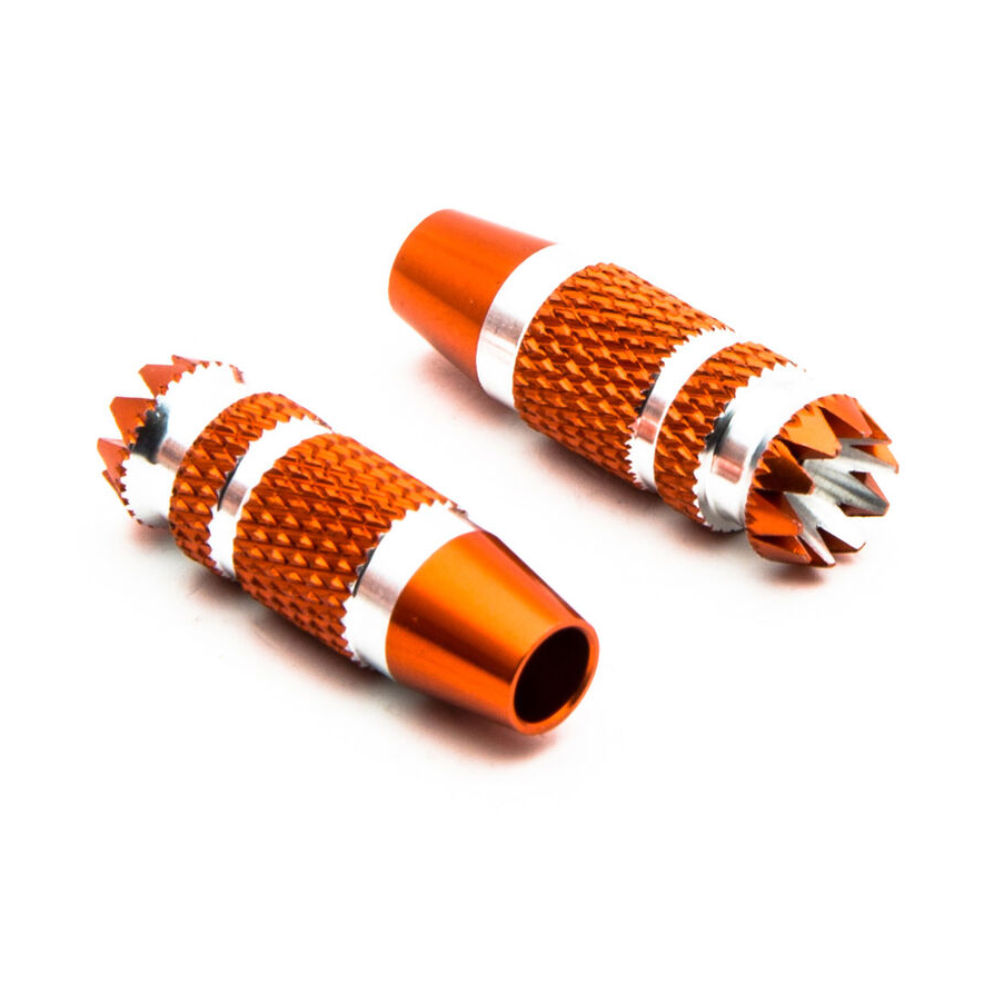 Gimbal Stick Ends 24mm Orange W Silver (2): DX6G2, DX7G2 :SPMA4005