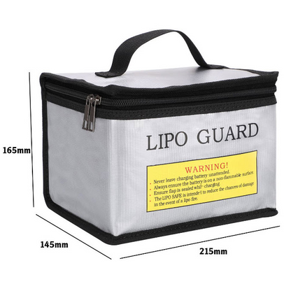 Lipo Battery Charging Safety Bag 215x145x165mm with Zipper