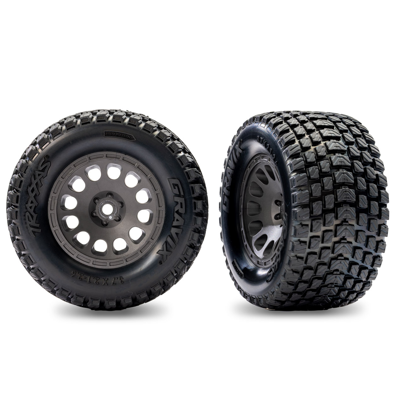 Gray Rear Mini XRT Wheels w/ Gravix Tires (2) :10775-Gray