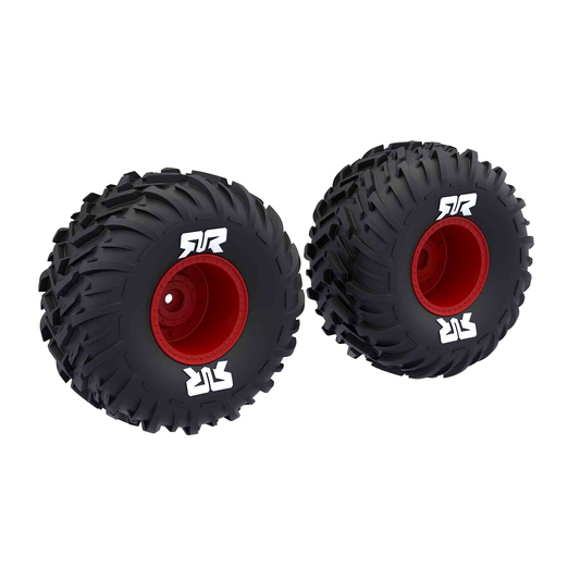 dBoots Cut Chevron MT Tire Set Glued - Red: ARA-2574