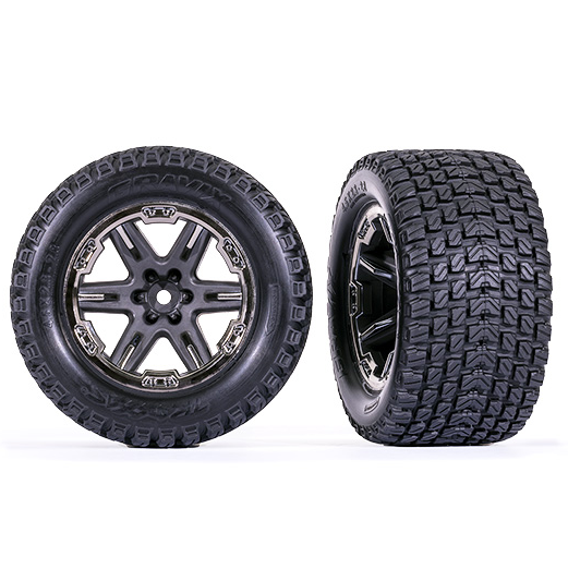 RXT Tires & Blk Chrome Whls (2): 4WD F/R, 2WD Frt