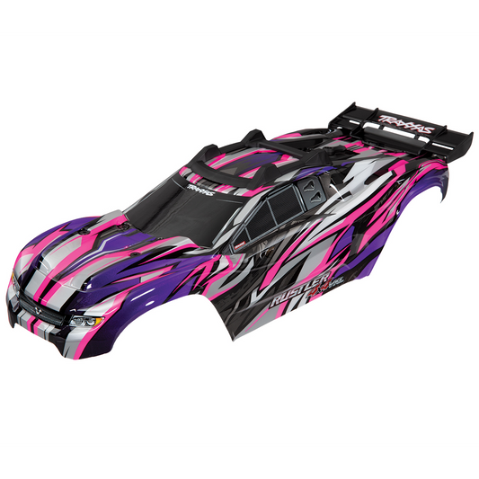 Body, Rustler® 4X4 VXL, Pink w/Decals Applied