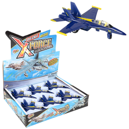 6.5" Die-Cast Pull Back Blue Angles