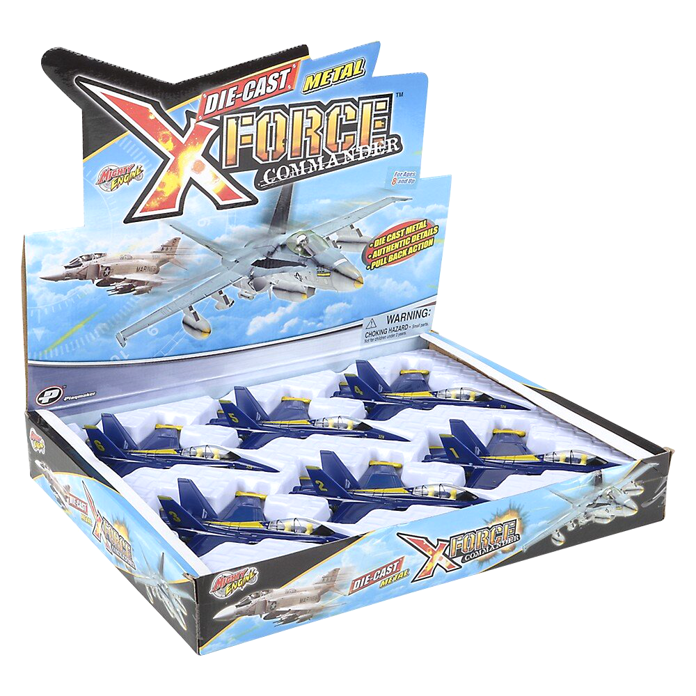 6.5" Die-Cast Pull Back Blue Angles