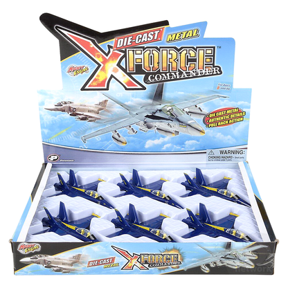 6.5" Die-Cast Pull Back Blue Angles