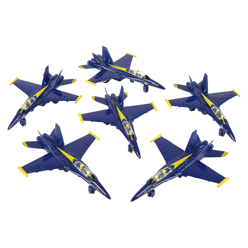 6.5" Die-Cast Pull Back Blue Angles
