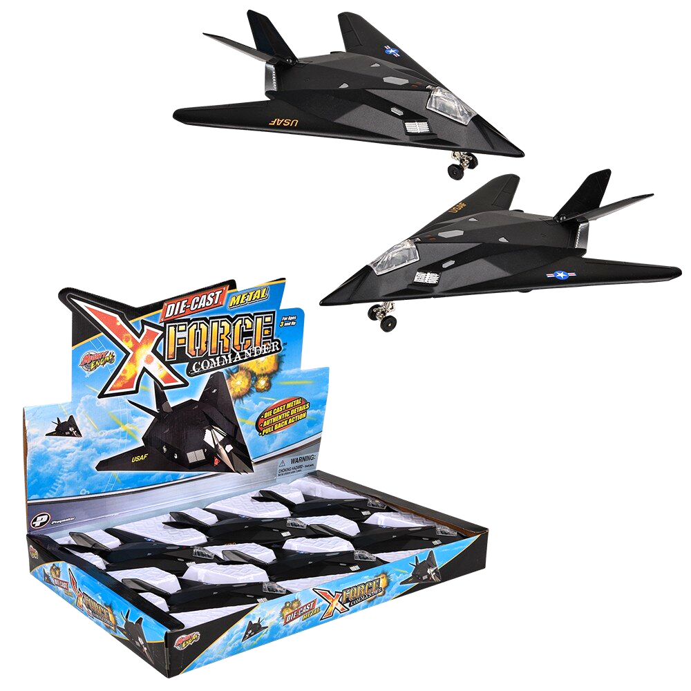 13.8" Die-Cast Pull Back F-117