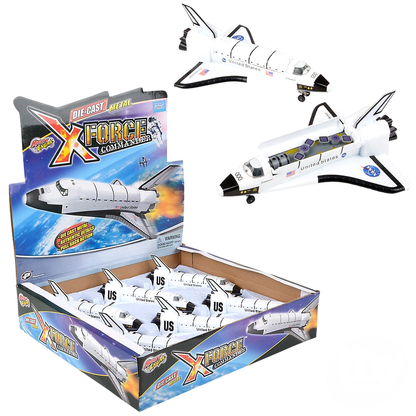 7" Die-Cast Pull Back Space Shuttle