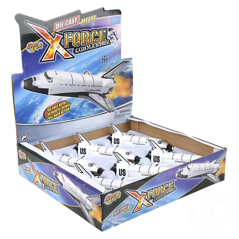 7" Die-Cast Pull Back Space Shuttle