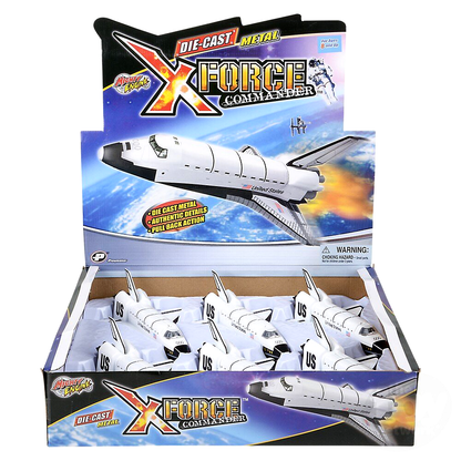 7" Die-Cast Pull Back Space Shuttle