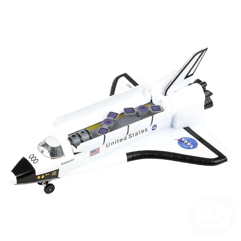 7" Die-Cast Pull Back Space Shuttle