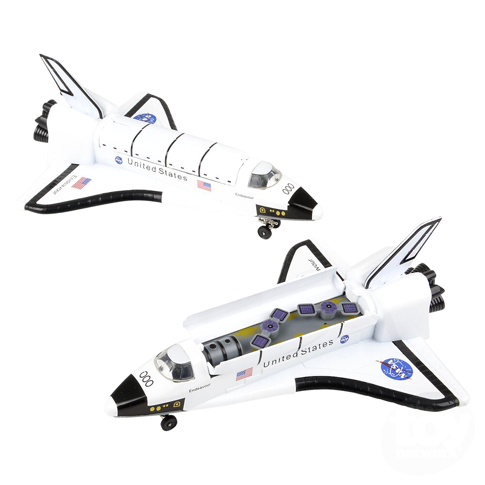 7" Die-Cast Pull Back Space Shuttle