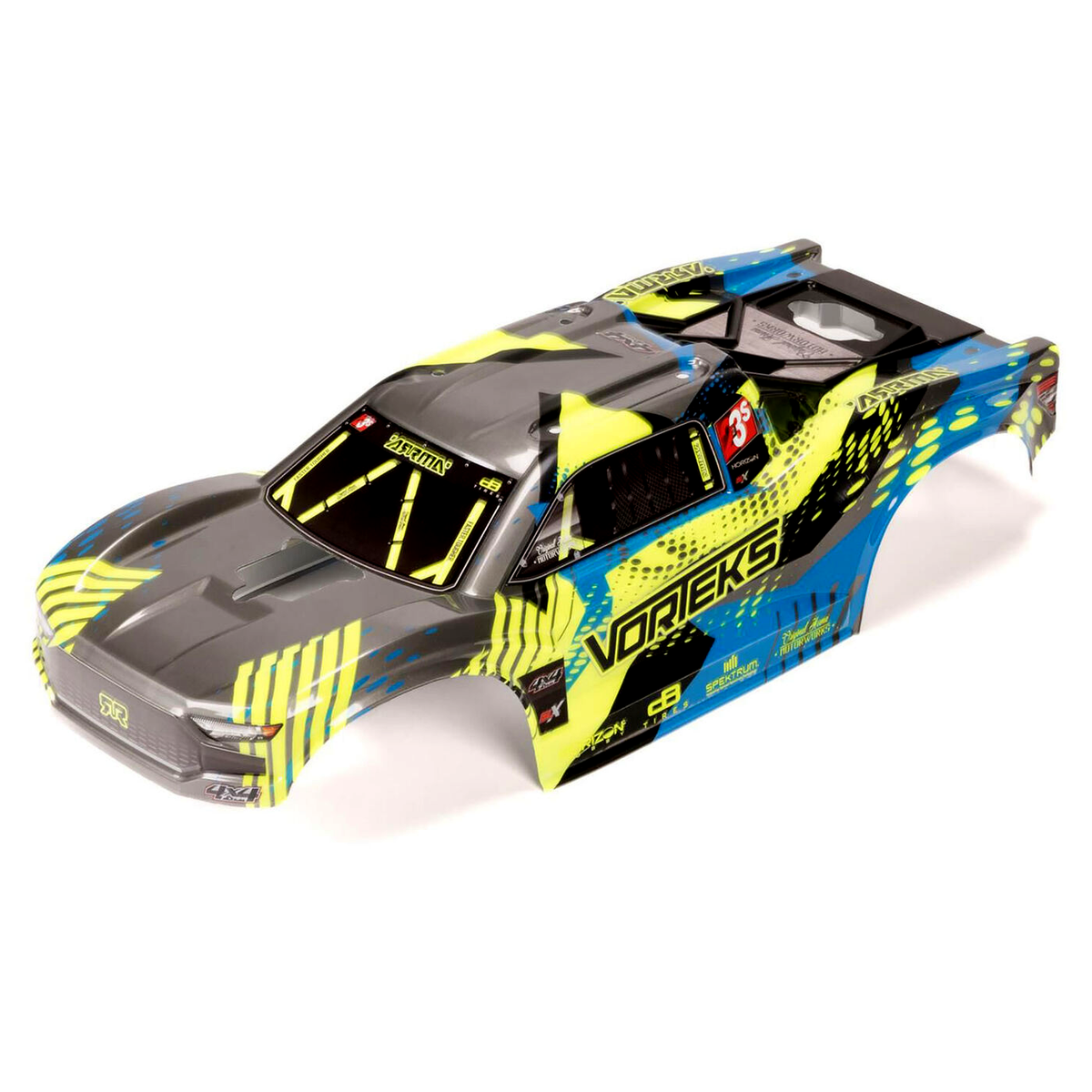Vorteks Clipless Painted Decaled Body (Teal):  ARA-2144