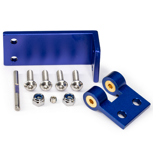 Blue Aluminum Rudder Mount w/Hardware: 10639