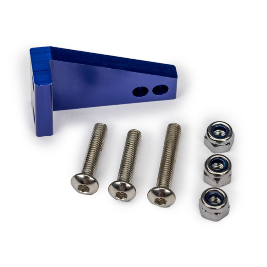 Blue Aluminum Rudder Arm w/Hardware: 10643