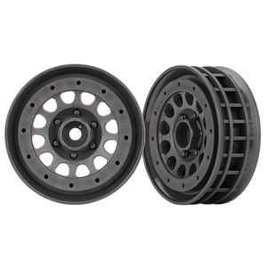 1.9" Charcoal Gray Beadlock Method Wheels (2):  8173A