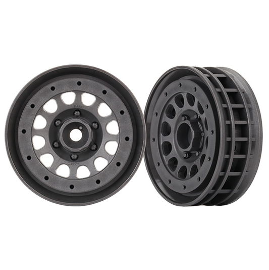 1.9" Charcoal Gray Beadlock Method Wheels (2):  8173A