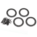 1.9" Black Alum Beadlock Rings w/Screws (4):  8169T