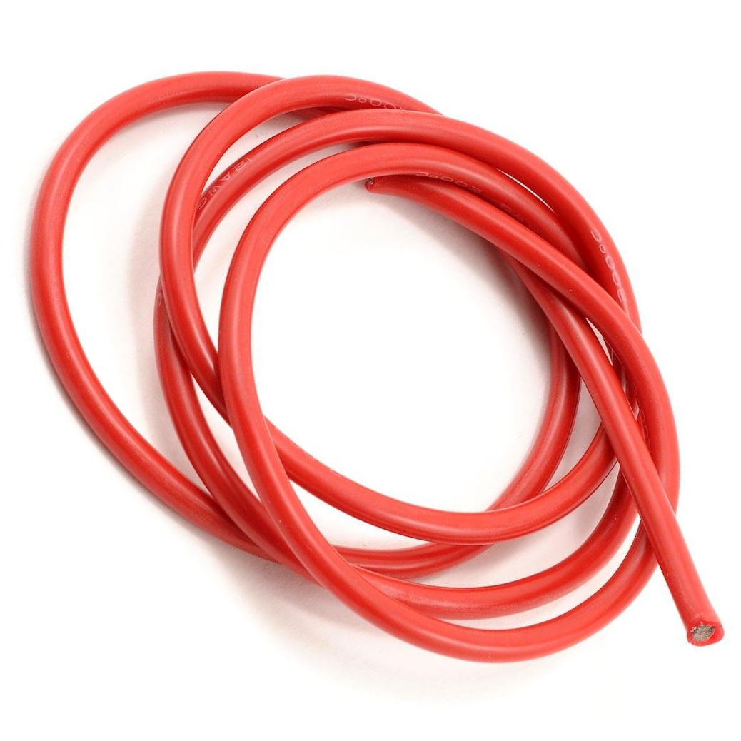 12 Gauge Silicone Wire 1 ft Red