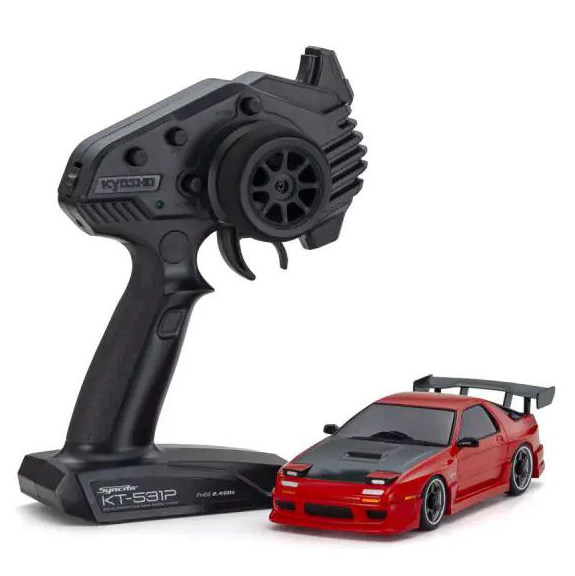 1/28 Mini-Z AWD Mazda Savanna RX-7 FC3S with Aero Kit and CFRP Hood, Red