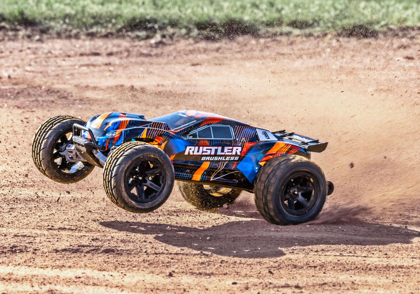 1/10 Rustler 2WD VXL3s Brushless (Requires battery & charger): Orange