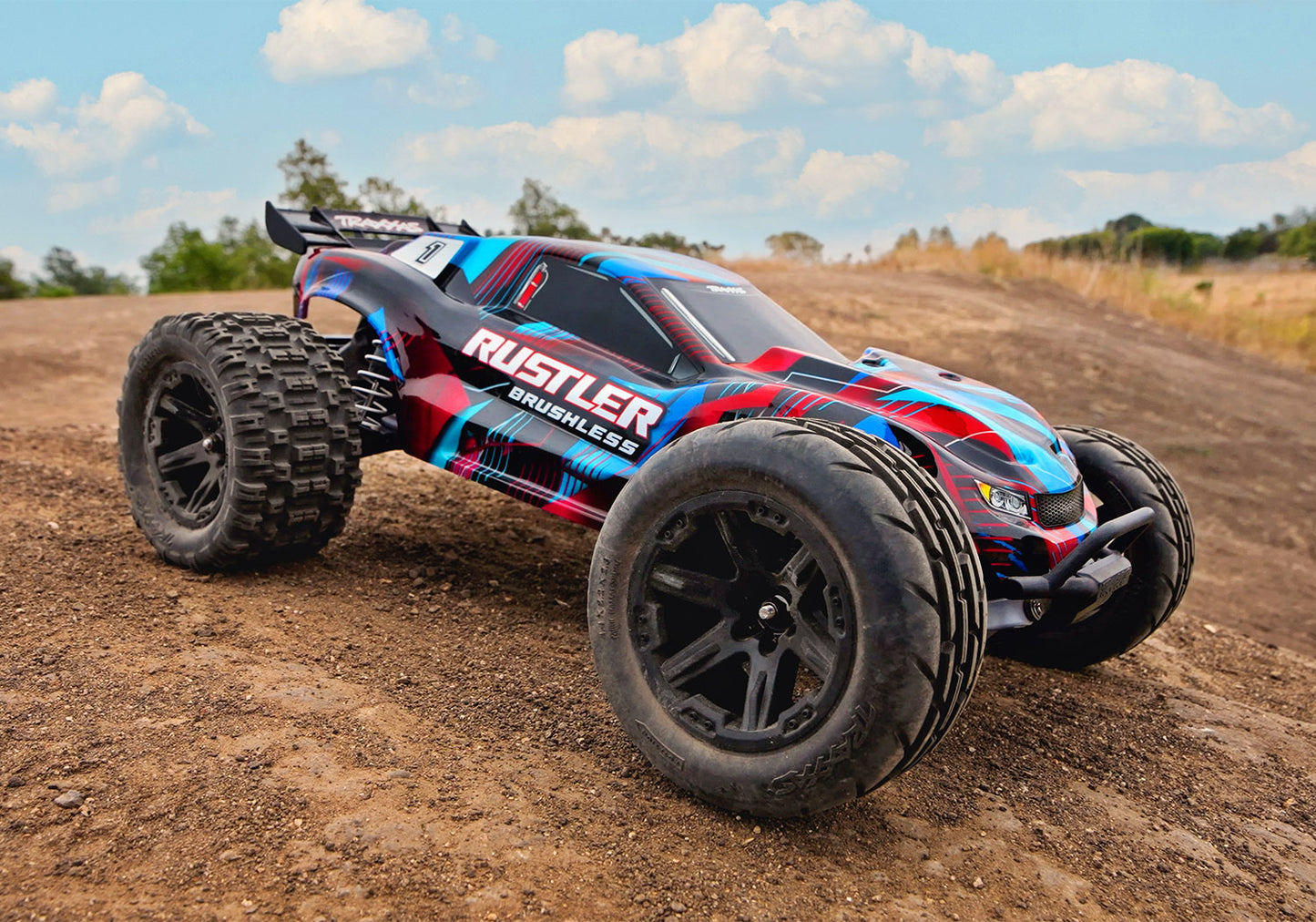 1/10 Rustler 2WD VXL3s Brushless (Requires battery & charger): Red