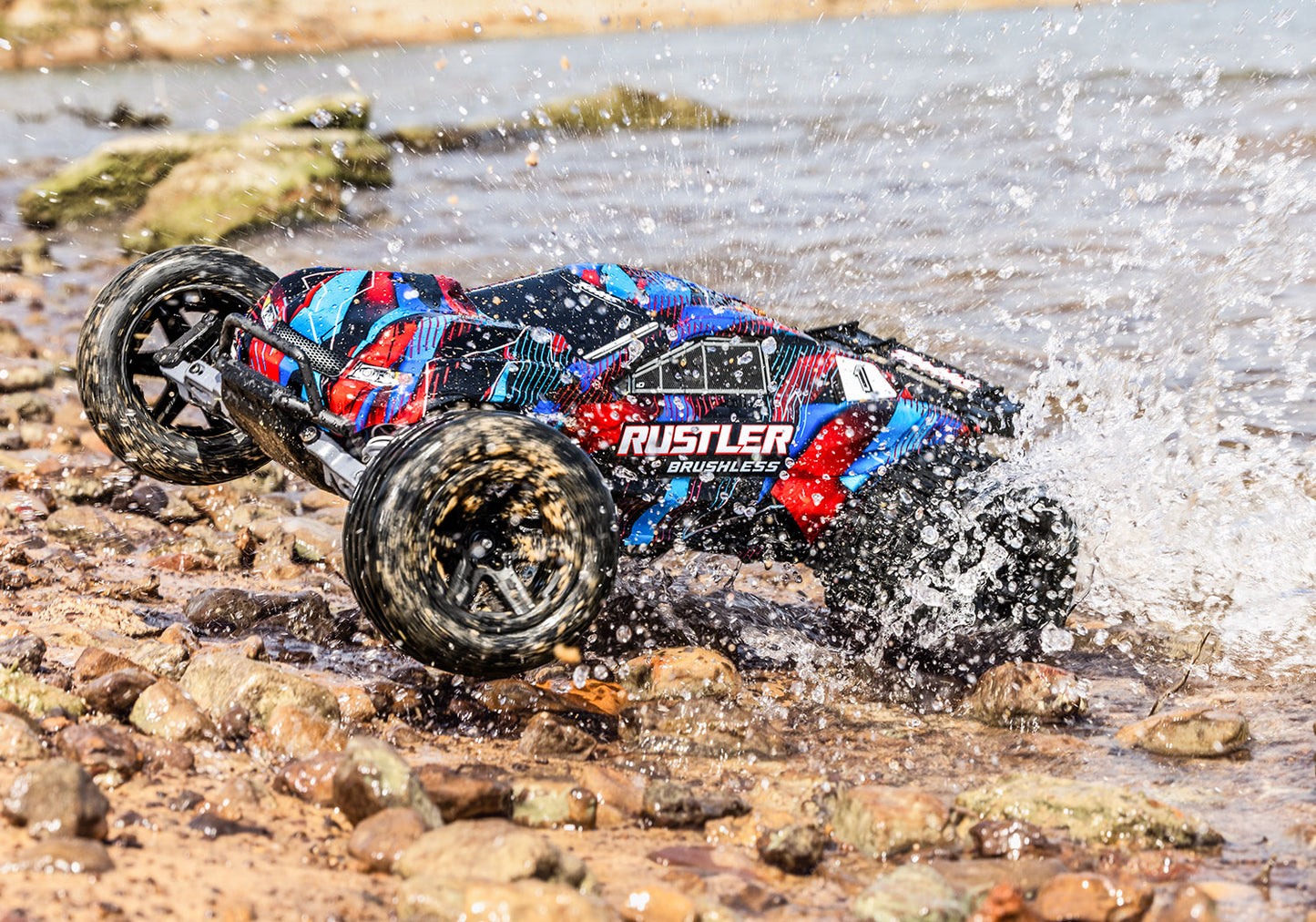 1/10 Rustler 2WD VXL3s Brushless (Requires battery & charger): Red