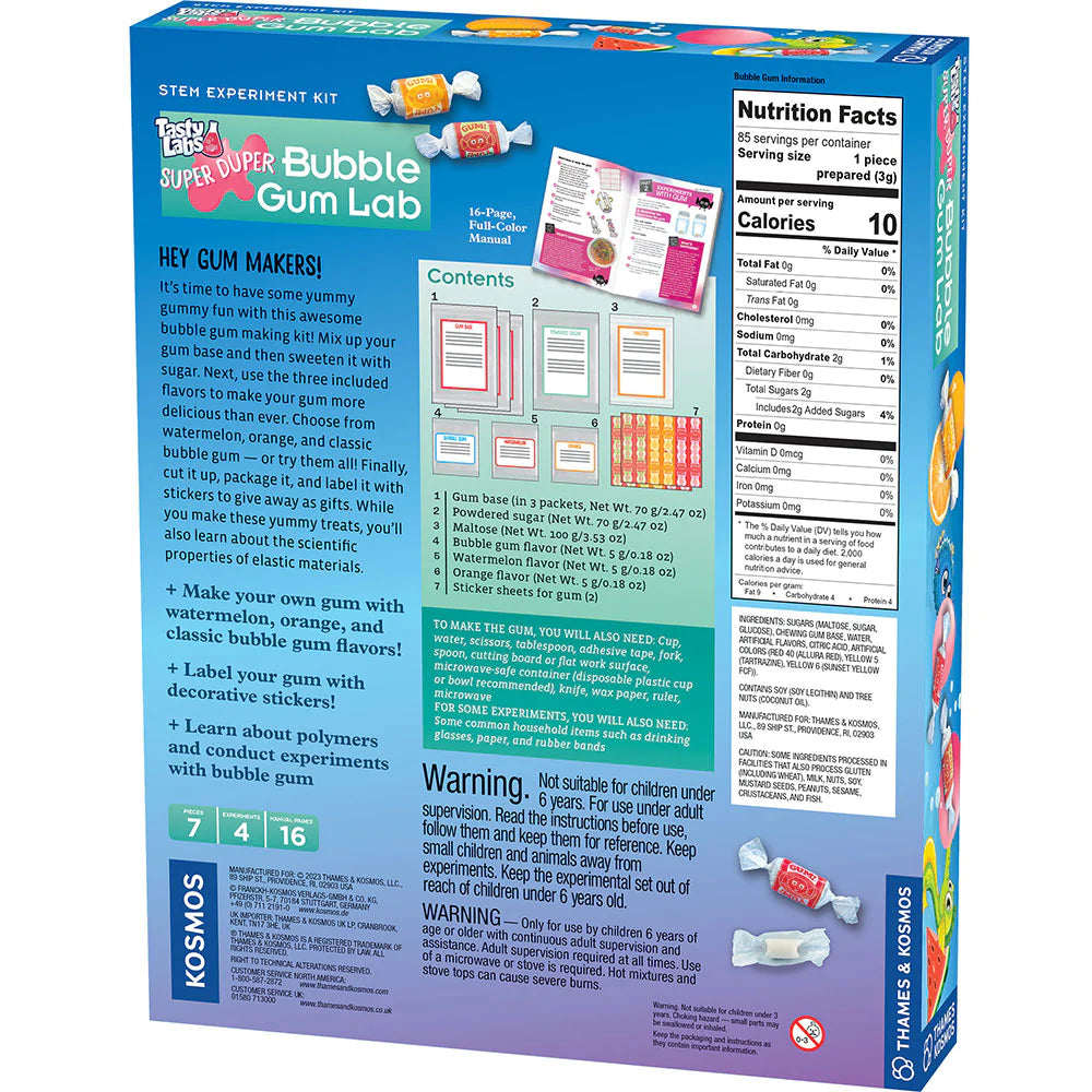 Super Duper Bubble Gum Lab STEM Experiment Kit