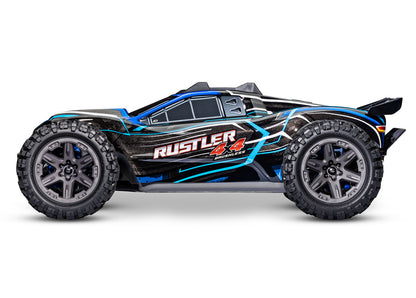 1/10 Rustler 4x4, 4WD, BL-2s, RTR: Blue