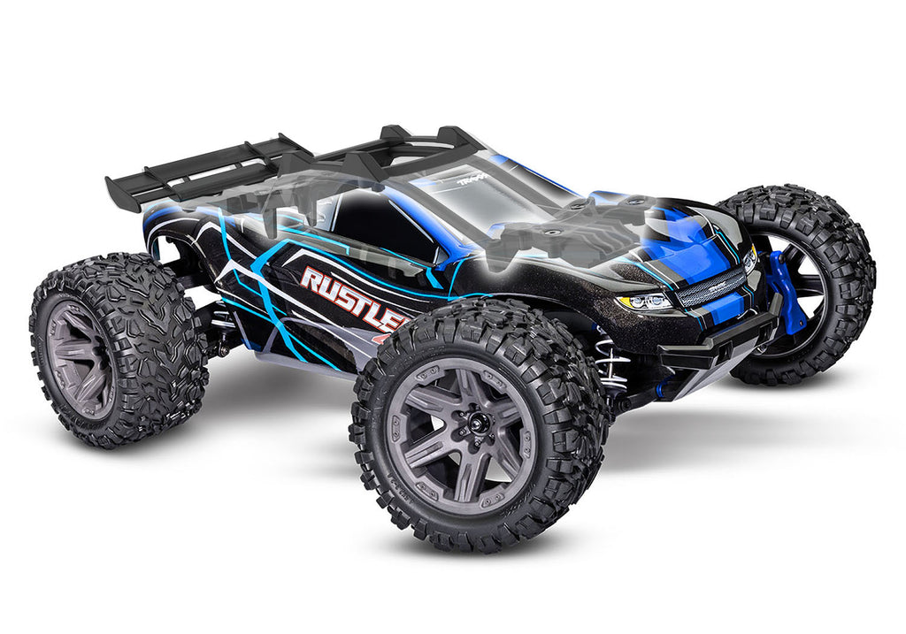 1/10 Rustler 4x4, 4WD, BL-2s, RTR: Red